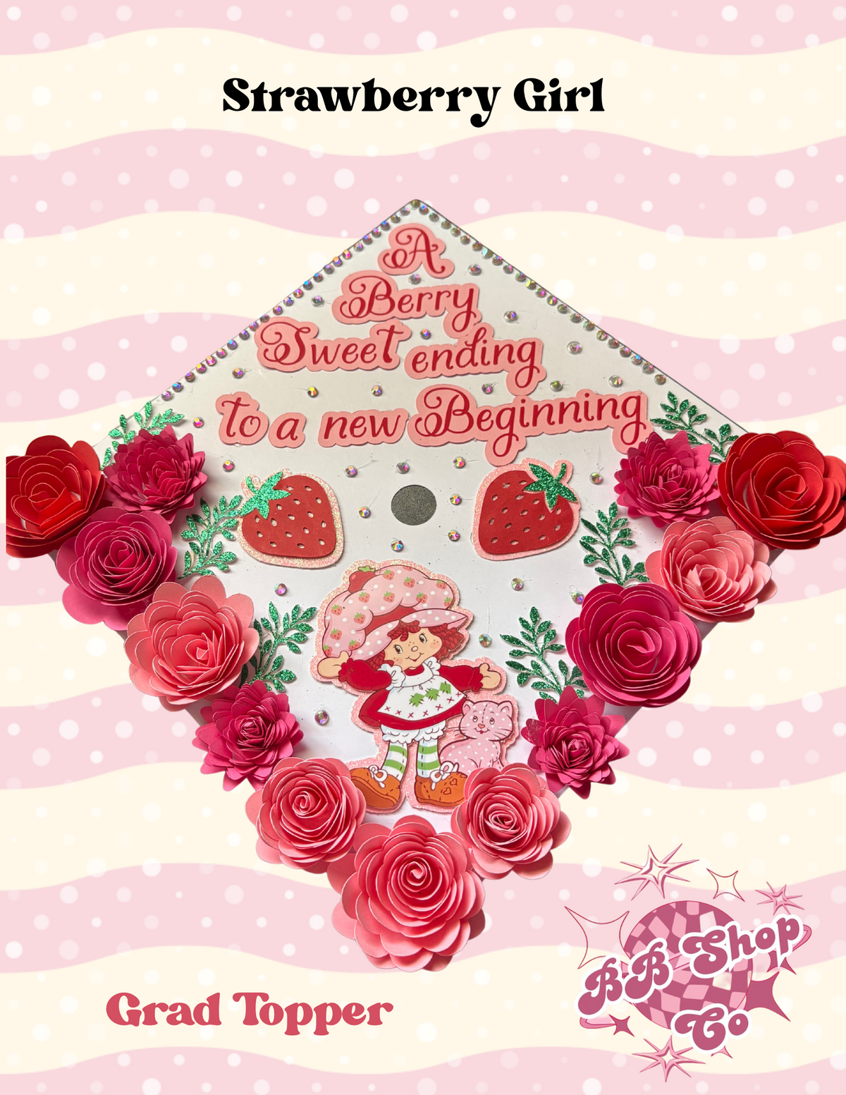 Strawberry Girl Grad Topper